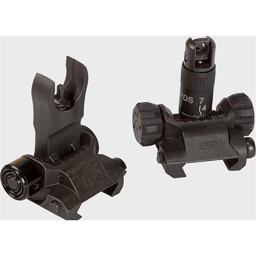 Das AR-15 IMPERIAL BUIS KIT bietet robuste Front- und Rücksichten, die unter extremen Bedingungen funktionieren, mit flexibler Frontsicht und einfacher Höhenverstellung.