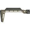 Der MINIMALISTIC SIDE FOLDING STOCK bietet eine robuste Konstruktion aus 4140 Stahl, 5 QD Sling-Anschlüsse und einen komfortablen Polymer-Schaft. Ideal für deine Waffe!