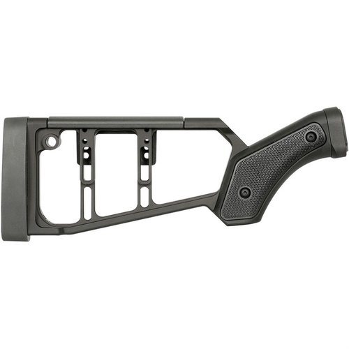 Der SHOTGUN STOCK für Mossberg 590 bietet eine verstellbare Polymer-Wangenauflage, eine beidhändige Nutzung, reduzierte Rückstoßwirkung und M-LOK®-Kompatibilität.
