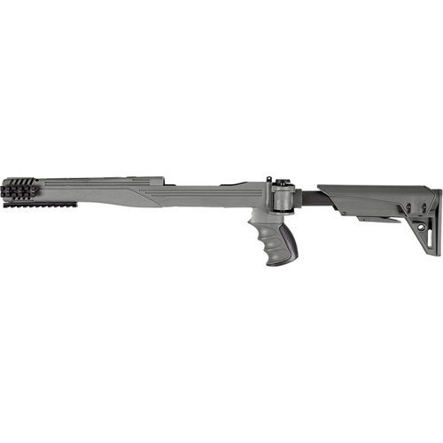 Der STRIKEFORCE GEN2 Stock für Ruger 10/22 bietet eine verstellbare, zusammenklappbare Schulterstütze, Picatinny-Schienen und einen rutschfesten Griff für optimale Kontrolle.