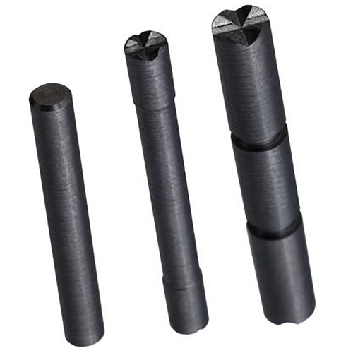 Die TYRANT CNC Enhanced Takedown Pins für Glock Gen 4 bieten verbesserte Geometrie und sind aus robustem Edelstahl in Schwarz, Gold oder Rohstahl erhältlich.
