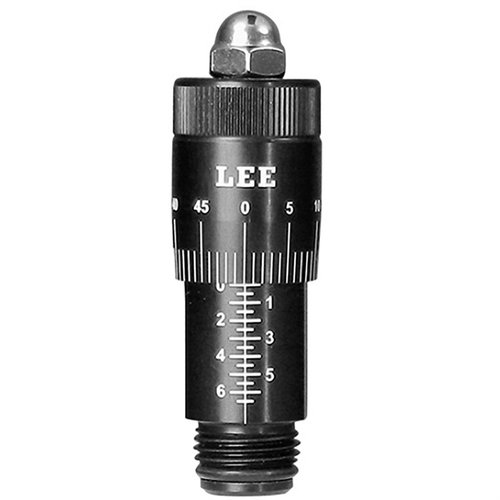 Der MICROMETER ADJUST SCREW von LEE PRECISION ermöglicht präzise und stufenlose Anpassungen der Geschosssetz-Tiefe ohne störende Klicks.
