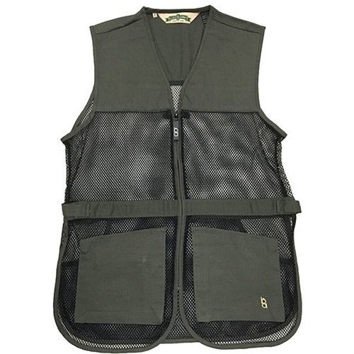 Der BOB ALLEN FULL MESH DUAL PAD SHOOTING VEST bietet leichtes Mesh für optimale Belüftung, duale Polster für Links- und Rechtshänder sowie praktische Taschen.