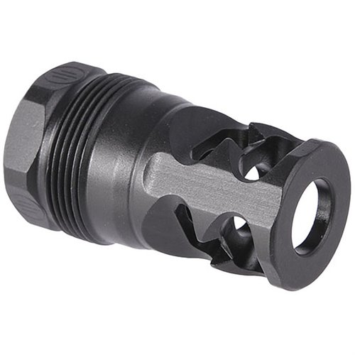 Verbessere dein Schießerlebnis mit dem PWS FRC 2-Port Kompensator, der Rückstoß mindert und Blitzen entgegenwirkt – ideal für präzises Schießen!