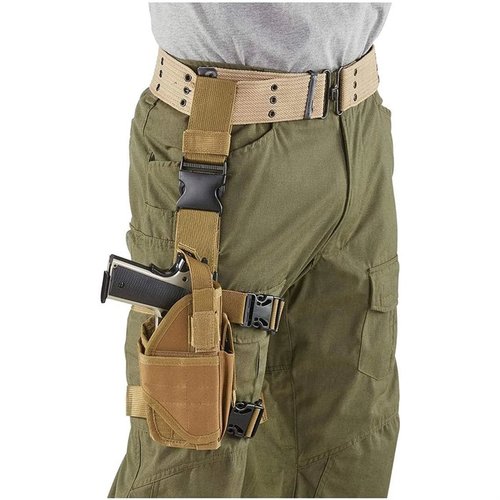 Der Cactus Jack Tactical Drop Leg Holster ist voll verstellbar, aus robustem 600 Denier gefertigt und bietet schnellen Zugriff auf deine Waffe mit einem Schnellverschluss.