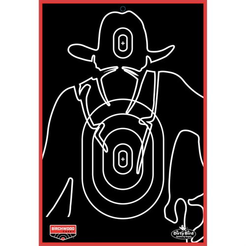 Die DIRTY BIRD GUNSLINGER SILHOUETTE 12x18" Targets bieten dir eine intensive Splatterwirkung für besseren Kontrast und sind ideal für alle Pistolenschießarten. 6 Stück!