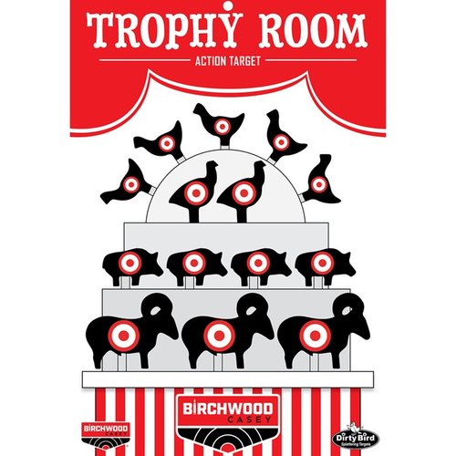 Die DIRTY BIRD TROPHY ROOM 12 x 18" Targets bieten dir ausgezeichnete Sichtbarkeit deiner Schüsse, intensive Spritzer und sind ideal für alle Arten von Pistolenschießen.