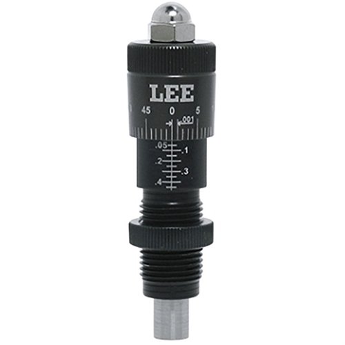 Mit dem LEE PRECISION CARBIDE FACTORY CRIMP MICROMETER SEATER ADAPTER erzielst du präzise und einfach einstellbare Geschossseating, Crimping und Nachgröße in einem Schritt.