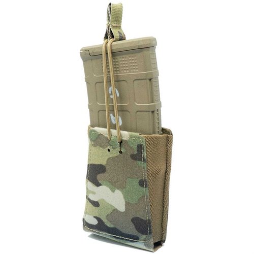 Der GBRS Group Single Rifle 5.56 NATO Magazin Pouch bietet MOLLE/BELT-Kompatibilität, abnehmbare Bungee-Retention und eine glatte Handhabung für AR-15 Magazine.