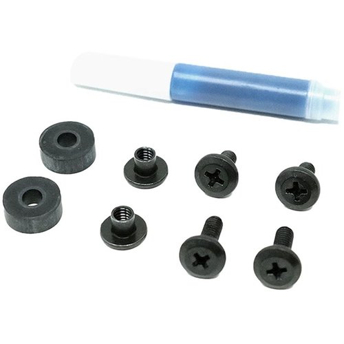 Das GBRS GROUP Schraubenset für die Leg Strap Kits enthält alles, was du für eine sichere Montage benötigst, inklusive Schrauben, Gummis und Threadlocker.