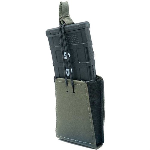 Die GBRS Group Single Rifle Magazine Pouch bietet eine MOLLE/BELT-kompatible, flexible Bauweise mit Bungee-Retention für sicheren Halt und einfachen Zugriff.