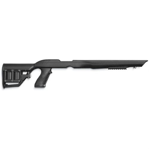 Der Tac-Hammer® RM4 Stock für Ruger 10/22® bietet eine anpassbare Passform, versteckte Stowaway™-Schiene und Platz für zwei Magazine – ideal für optimale Leistung!