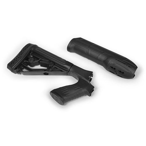 Der EX Performance Adjustable Pistol Grip Stock für Mossberg 500/590/88 bietet eine anpassbare Länge, robuste Bauweise und integrierte Sling-Anschlüsse.