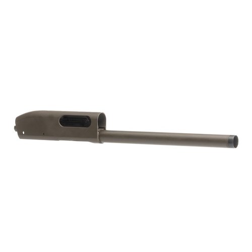 Upgrade deine Remington 870 mit diesem 12 GAUGE STRIPPED RECEIVER, der eine integrierte Magazinröhre bietet. Robustes Stahlmaterial in Patriot Brown für Langlebigkeit.
