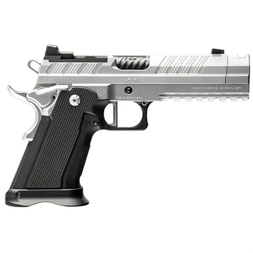 Die XP Comp 9mm bietet eine perfekte Kombination aus klassischem 1911-Design, modernem Compensator und Glock® 17 Magazin-Kompatibilität für optimale Leistung.