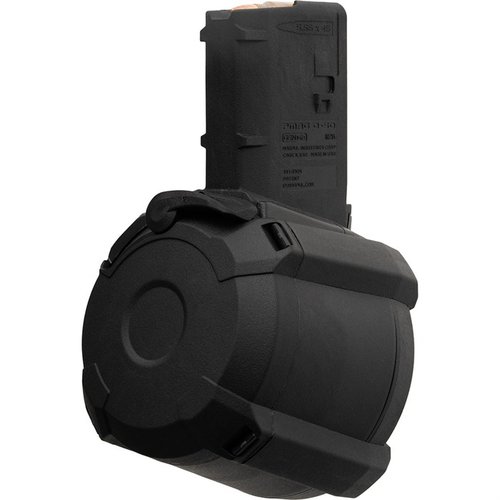 Das PMAG D-50® GEN M3 ist ein leichtes, zuverlässiges 50-Schuss Magazin für AR-15/M4 mit einfacher Befüllung, Platz für Prone-Firing und praktischer Kapazitätsanzeige.