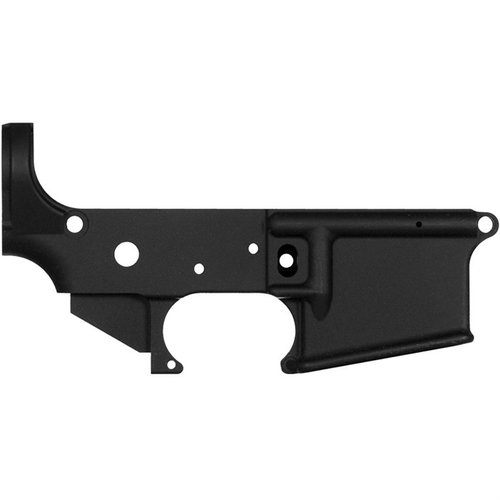 Der CMMG MK4/AR15 Stripped Lower Receiver aus hochwertigem 7075 T6 Aluminium bietet eine robuste Basis für deinen nächsten AR-15 Build in Armor Black Cerakote.