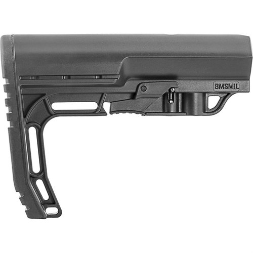 Der BATTLELINK MINIMALIST STOCK ist leicht, anpassbar und bietet eine verbesserte Wangenauflage sowie mehrere Sling Slots für optimale Nutzung.
