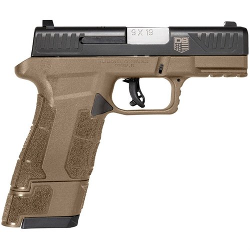 Die Diamondback AM2 9mm Pistole bietet ein kompaktes Design, aggressive Grifftextur, Glock-kompatible 3-Punkt-Visierung und eine 17-Schuss-Magazinkapazität.