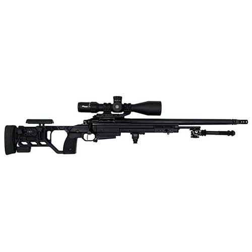 Die EXECUTIVE Precision .308 Winchester bietet ein leichtes, modulares System mit schnellem Laufwechsel, präziser Ergonomie und ¼-MOA Genauigkeit.