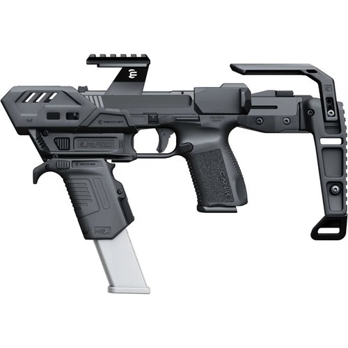 Das S-PRO Stabilizer Full Kit für Canik bietet eine modulare Lösung mit einem federbelasteten Stabilizer, MLOK-Montageoptionen und einfacher Installation ohne Werkzeuge.
