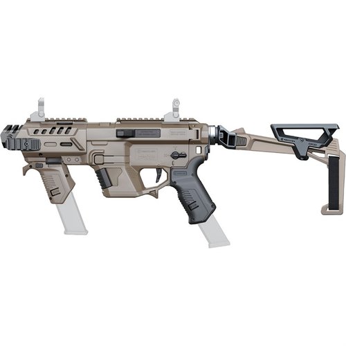 Das P-IX+MG Modular AR Platform/Folding Brace für Glock bietet AR-Ergonomie, einfache Installation und viele Anpassungsmöglichkeiten für optimale Kontrolle und Stabilität.