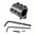 AR-15 2-teiliger Detent-Gasblock Low-Profile .750 Stahl Schwarz