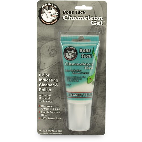 Das CHAMELEON GEL von BORE TECH zeigt dir durch Farbwechsel, ob dein Lauf sauber ist und entfernt effektiv Kohlenstoff, Kupfer, Blei, Moly und Plastik.
