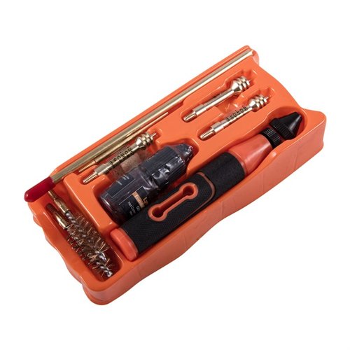 Das Lyman Multi-Caliber Pistol Cleaning Kit hält deine Handfeuerwaffen sauber und enthält alles, was du für die Reinigung von .380 Auto bis .45 Colt brauchst.