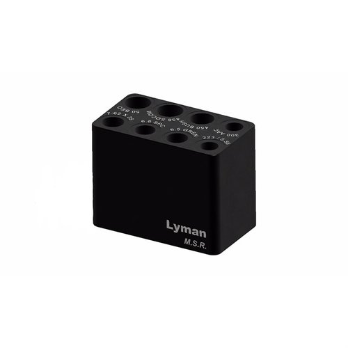 Überprüfe die Qualität deiner MSR-Patronen schnell und einfach mit dem Lyman MSR Aluminum Ammo Checker, gefertigt aus hochwertigem 6061-T6 Aluminium.