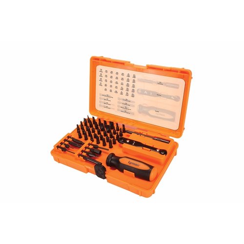 Das Lyman Master Gunsmith Tool Kit bietet 45 präzise Werkzeuge für die Wartung und Reparatur von Feuerwaffen – kompakt, langlebig und ideal für Hobby-Gunsmiths.