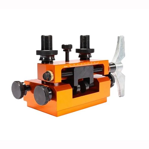 Der ACCUSIGHT Pistol Sight Tool von Lyman bietet präzise Anpassungen, CNC-gefrästes Aluminium, 4 horizontale und 1 vertikale Klemmung für einfaches Arbeiten mit Dovetail-Sights.