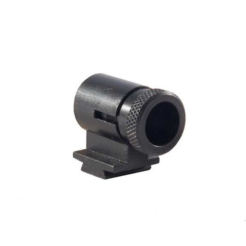 Die RIFLE TARGET FRONT SIGHT 17 AUG bietet dir eine niedrige Silhouette aus Stahl, acht wechselbare Einsätze und eine einfache Montage im 3/8" Dovetail.