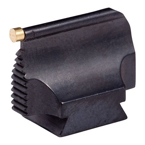 Entdecke die präzise gefertigten RAMP MOUNTED 50-MR FRONT SIGHT von MARBLE ARMS, aus Stahl mit blauer, polierter Oberfläche für optimale Sichtbarkeit und Passform.