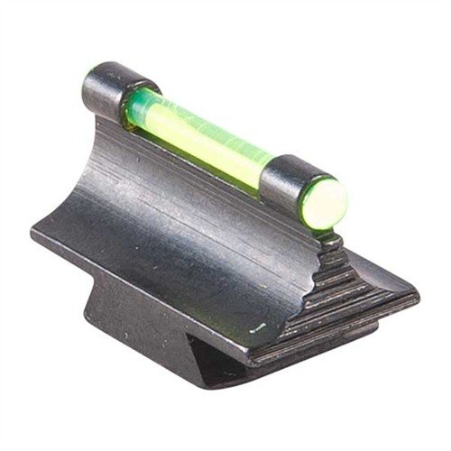 Entdecke die präzise gefertigten RIFLE FIBER OPTIC GLOW 37-MR Frontvisiere aus Stahl, mit elegantem Design und leuchtenden Optikstangen in Orange oder Grün.