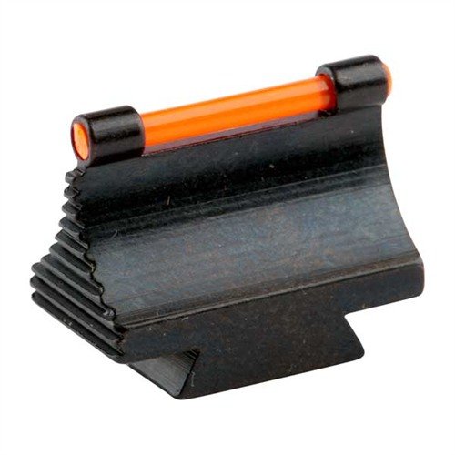 Der RIFLE FIBER OPTIC GLOW 50-MR Front Sight bietet präzise Sichtlinien aus Stahl mit elegantem Design und blauer, polierter Oberfläche für eine optimale Zielgenauigkeit.