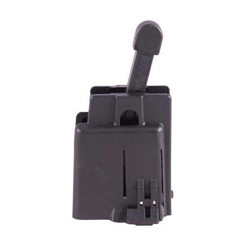 Der COLT SMG MAG LOADER aus robustem, leichtem, verstärktem Polymer erleichtert das schnelle Laden von Magazinen und schont deine Finger und Daumen.