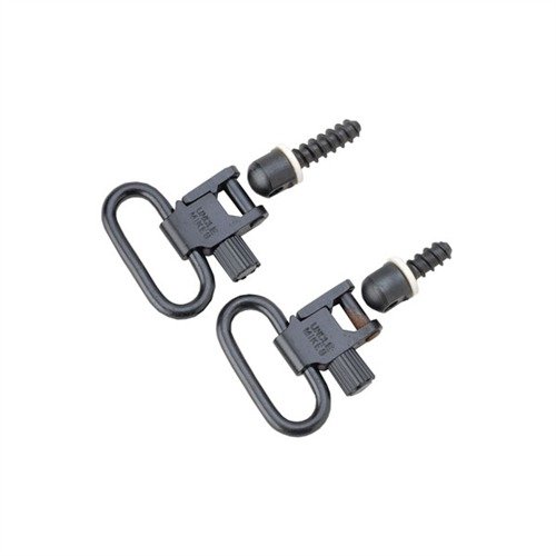Das 115 RGS SWIVEL SET von UNCLE MIKES bietet dir robuste 1" und 1-1/4" Schlaufen, ideal für zahlreiche Gewehre und einfache Montage.