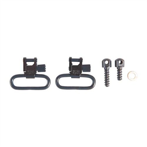 Mit dem 115 RGS SWIVEL SET von UNCLE MIKES erhältst du robuste 1" und 1-1/4" Schlaufen, ideal für eine Vielzahl von Gewehren und eine einfache Montage.