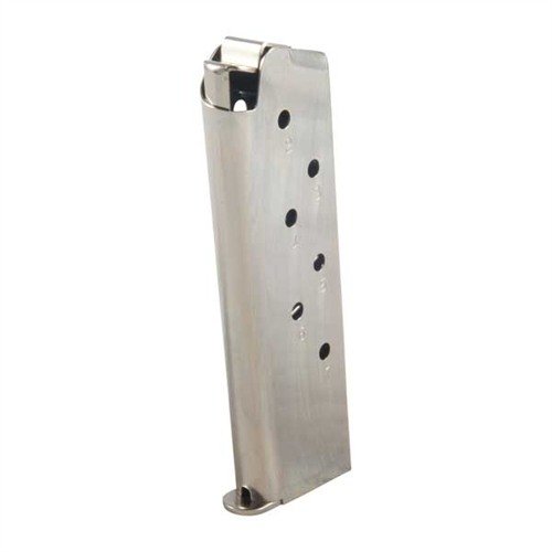 Entdecke die MEC-GAR 1911 45ACP Magazine aus zertifiziertem Kohlenstahl mit rostfreier Nickel-Oberfläche, langlebig und zuverlässig für deine 1911!