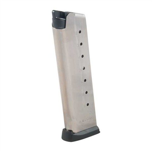 Die 1911 45ACP Magazine von MEC-GAR bieten höchste Verarbeitungsqualität, zuverlässige Funktion und eine rostfreie Nickel-Oberfläche für maximale Langlebigkeit.