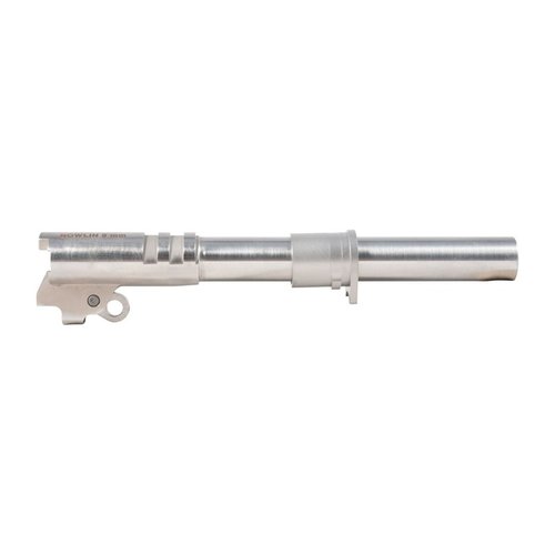 Erlebe die herausragende Leistung des Nowlin 9MM Edelstahl 1911 Match-Grade Laufes mit minimalem Anpassungsbedarf für maximale Präzision.