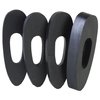 1/4" Gummi-Abstandshalter, schwarz
