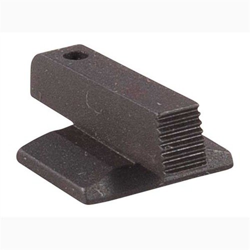 Die CNC-gefertigte, stählerne Dovetail-Visierung für die 1911 passt perfekt, verhindert ein Haken im Holster und reduziert durch die schwarze, gezahnte Fläche Blendung.