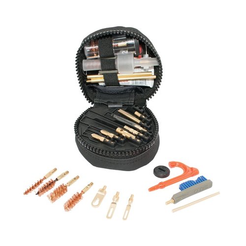 Das Deluxe LE Cleaning System von OTIS bietet alles, was du zur gründlichen Reinigung deiner Handwaffen benötigst, kompakt und leicht zu transportieren.