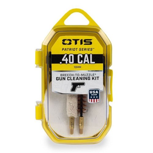 Das PATRIOT Series Pistol Kit von Otis bietet alles, was du für die richtige Reinigung von Breech-to-Muzzle® benötigst, inklusive hochwertiger Patches und flexibler Kabel.