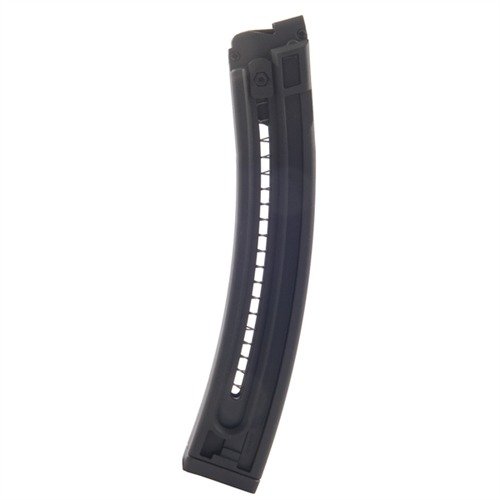 Das GSG-5 22RD Magazin aus robustem Polymer bietet hohe Kapazität, reibungsloses Nachladen und eine praktische Rundenzählanzeige für maximale Zuverlässigkeit.