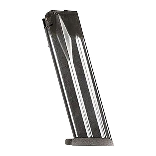 Das H&K VP9 Steel Magazine bietet dir eine robuste, langlebige Bauweise aus Carbon-Stahl mit 17 Schuss, ideal für Training und den täglichen Einsatz.