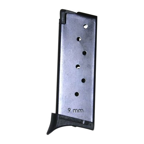 Die Ruger LC9 Stahlmagazine sind robust, korrosionsbeständig und bieten 7 oder 10 Schuss Kapazität, ideal für Training und Selbstverteidigung.