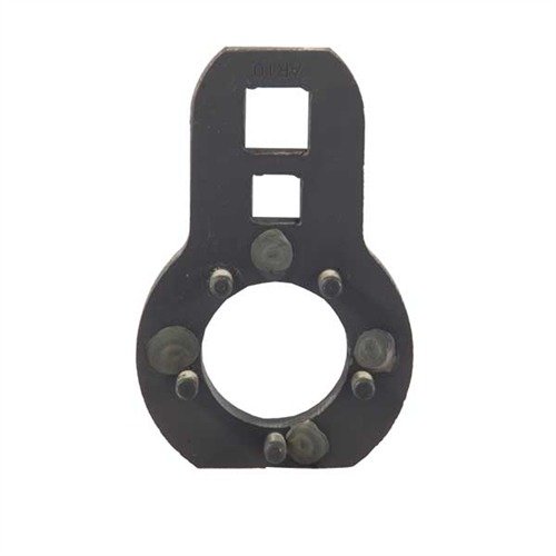 Der Precision Reflex AR-10® Barrel Nut Wrench aus 3/8" dickem 1018 Stahl bietet hohe Stabilität, vielseitige Anwendbarkeit und eine schwarze Oxidbeschichtung für Langlebigkeit.